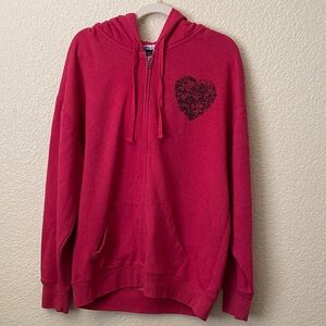 PINK Victoria's Secret Red Heart Sweater. Rare great condition no cracks,pilling